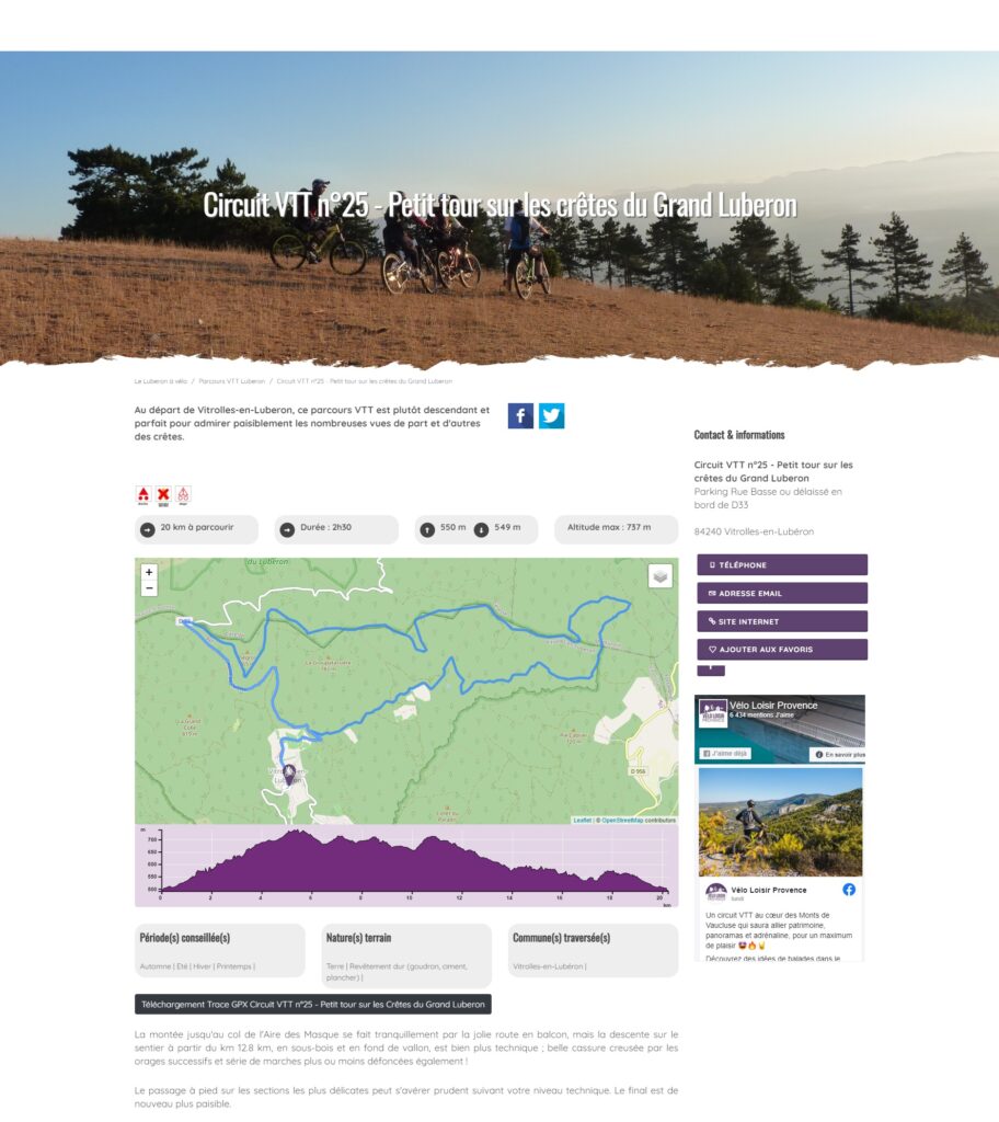 Veloloisir provence Tour VTT Luberon