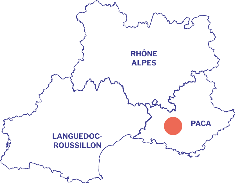 Carte de la situation du Luberon en PACA