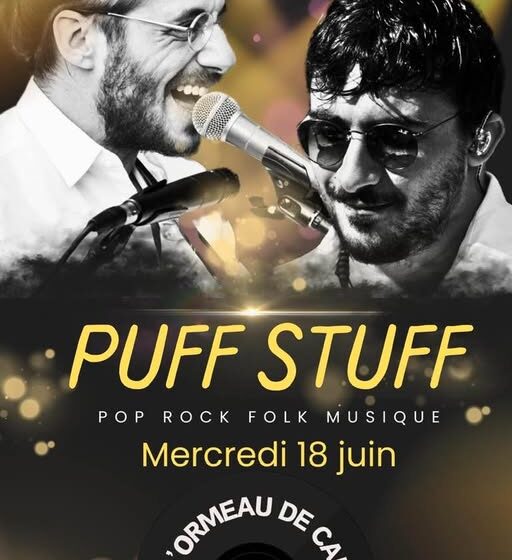Concert Pop Rock  : Puff Stuff au restaurant L'Ormeau de Cabrières d'Aigues_Cabrières-d'Aigues