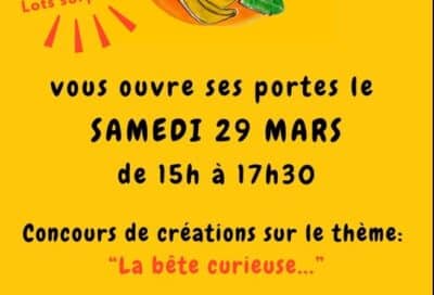 Atelier Banane : Concours de créations sur le thème  » La bête curieuse »_La Tour-d’Aigues