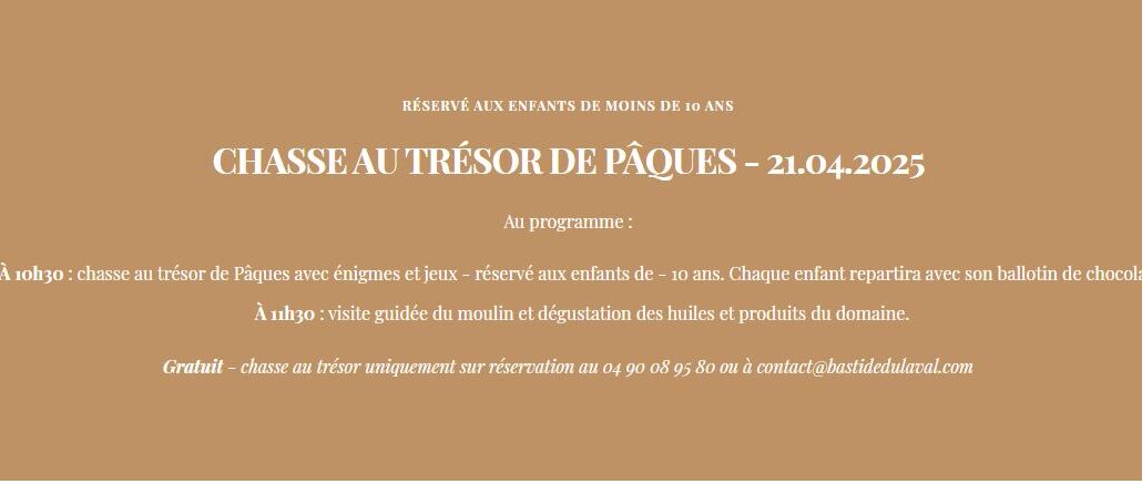 CHASSE AU TRÉSOR DE PÂQUES_Cadenet
