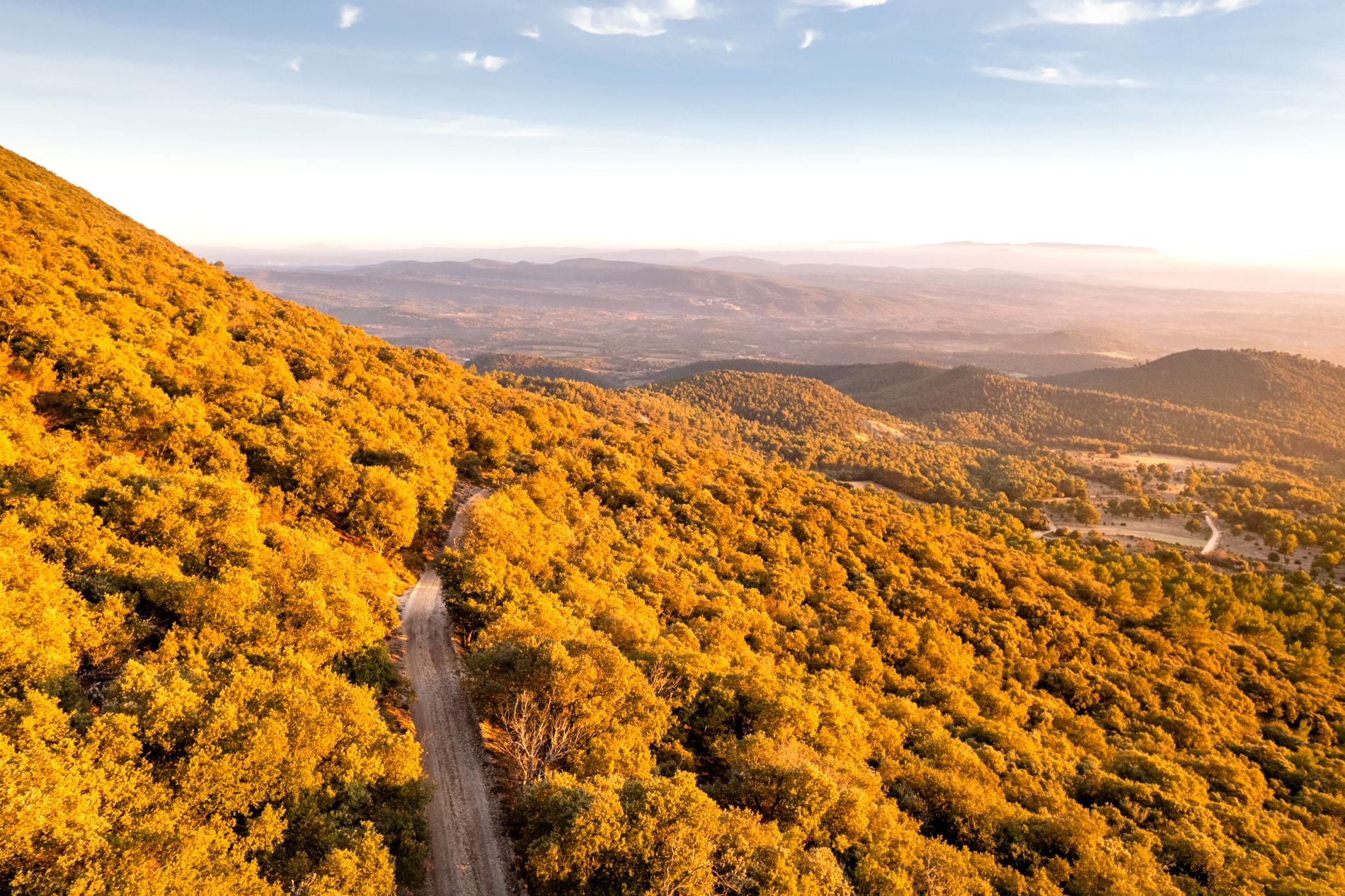 Coucher de Soleil sur le massif du Luberon