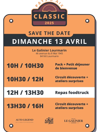 2ème édition Pays d'Aix Classic - voiture de collection_Lourmarin