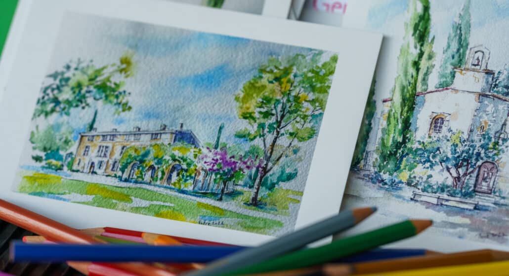 Stage d'aquarelle chateau de sannes