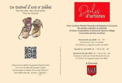 5ème Portes Ouvertes Artistiques à Cucuron : Festival d’Arts et Déchets par le collectif Drôles d’Artistes  lors de la Fête de la musique Juin 2025_Cucuron