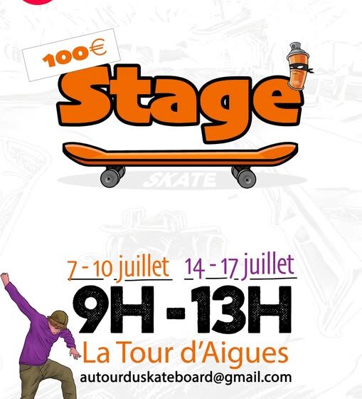 Stage de skateboard à la Tour d'Aigues_La Tour-d'Aigues