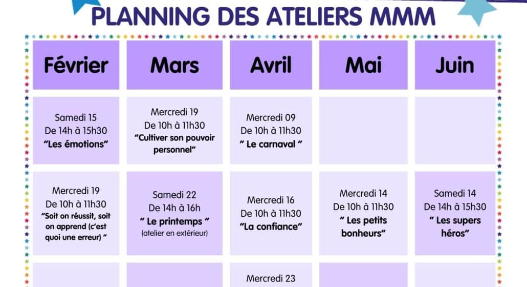 programme des ateliers bien-être